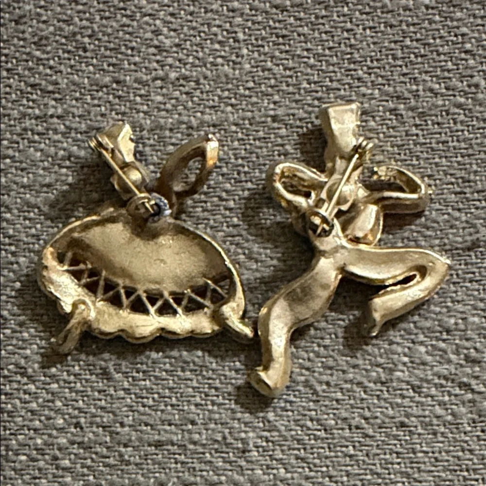 Vintage Russian Dancer Brooch Set - Picture 2 of 2